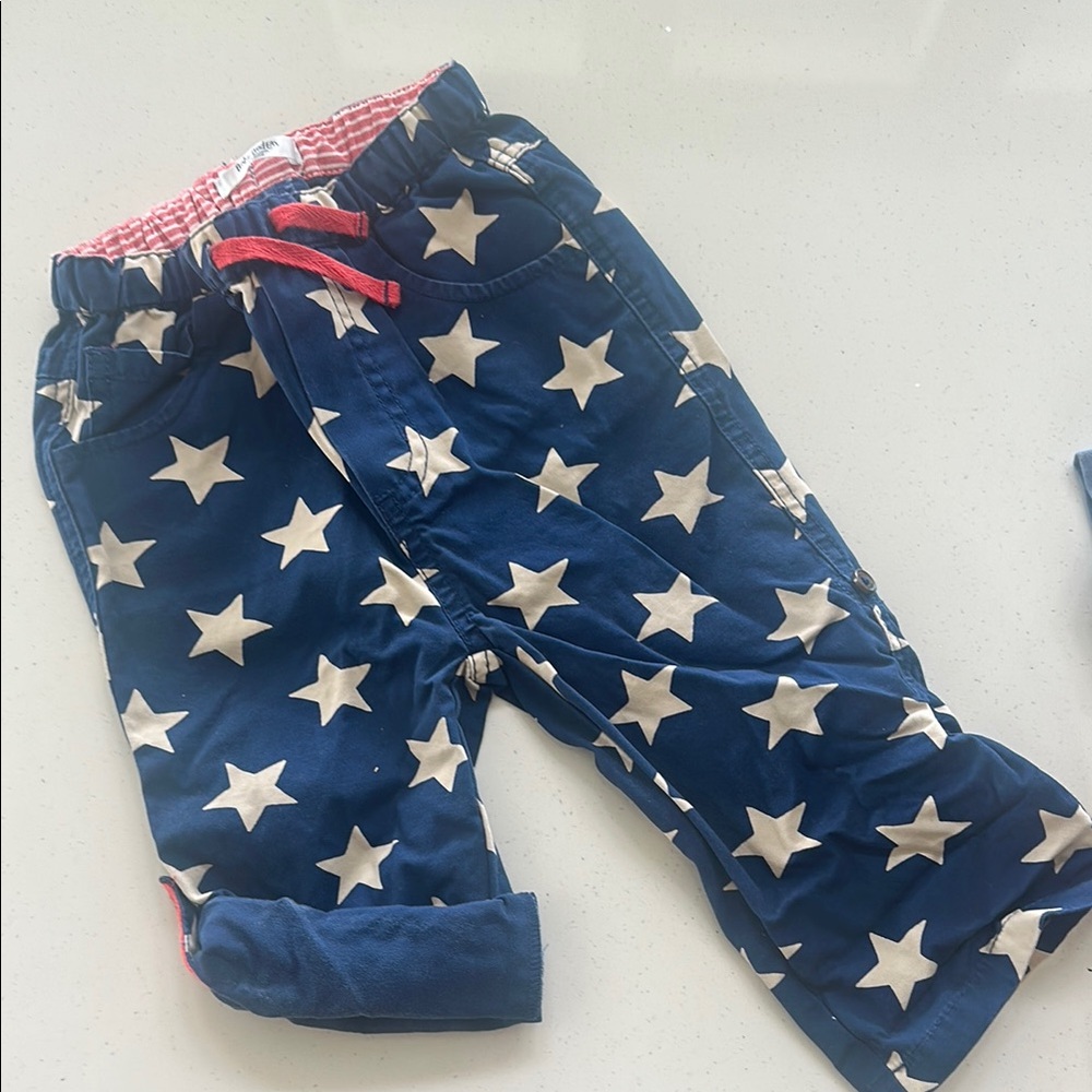 Mini Boden Star Patterned Blue Pants